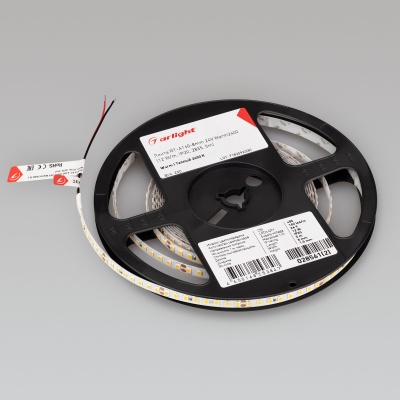 Лента RT-A160-8mm 24V Warm2400 (12 W/m, IP20, 2835, 5m) (Arlight, высок.эфф.150 лм/Вт) ARLIGHT Арт. 028561(2)