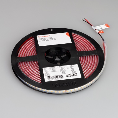 Светодиодная лента герметичная RTW-PR-A128-10mm 24V White6000 (9.6 W/m, IP66, 2835, 5m) (Arlight, высок.эфф.150 лм/Вт)