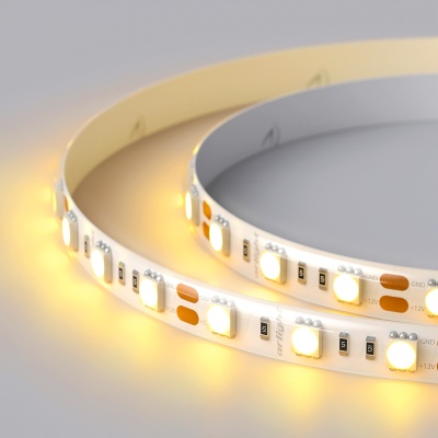 Лента RTW 2-5000SE 12V Yellow 2x (5060, 300 LED, LUX) (Arlight, 14.4 Вт/м, IP65) ARLIGHT Арт. 015444