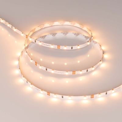 Светодиодная лента RT-A60-5mm 12V Warm2400 (4.8 W/m, IP20, 2835, 5m) (Arlight, узкая)