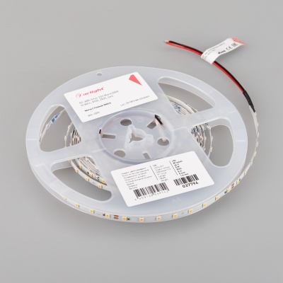 Светодиодная лента RT-A80-5mm 24V Warm3000 (5 W/m, IP20, 2835, 5m) (Arlight, Открытый)