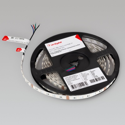 Лента RT-B84-10mm 24V RGB (21 W/m, IP20, 5060, 5m) (Arlight, Открытый) ARLIGHT Арт. 021475(2)