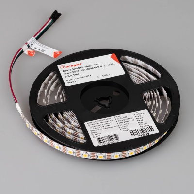 Лента SPI-B60-10mm 12V Warm3000-PX1-RAM (9.3 W/m, IP20, 5060, 5m) (Arlight, бегущий огонь) ARLIGHT Арт. 037827