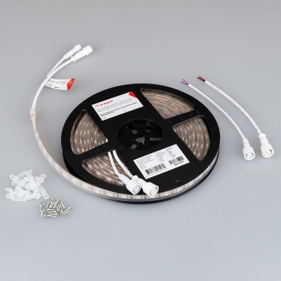 Лента герметичная SPI-P-B60-12mm 5V RGB-PX1-BPT (12 W/m, IP66, 5060, 5m) (Arlight, бегущий огонь) ARLIGHT Арт. 041167