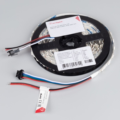 Лента SPI-RZ-B60-8mm 12V RGB-PX1-BPT (9 W/m, IP20, 5060, 5m) (Arlight, -) ARLIGHT Арт. 047382