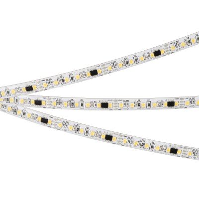 Светодиодная лента герметичная SPI-SE-A120-10mm 24V Warm3000-PX6-BPT (11 W/m, IP65, 2835, 5m) (Arlight, бегущий огонь)