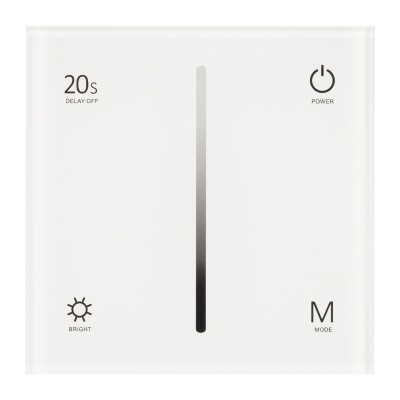 Панель SMART-P6-DIM-G-IN White (12-24V, 4x3A, Sens, 2.4G) (Arlight, IP20 Пластик, 5 лет)