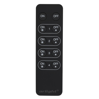 Пульт SR-2833K4 Black (диммер 4 зоны) (Arlight, IP20 Пластик, 3 года)