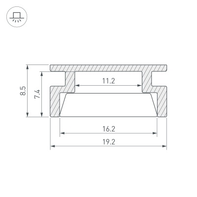 Профиль HR-3000 ANOD (Arlight, Алюминий) 044794 
