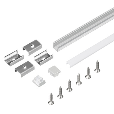 Профиль с экраном SL-MINI-8-2000 ANOD+OPAL (Arlight, Алюминий) 036832 
