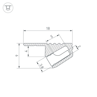 Профиль SL-MINI-SHELF-H9-2000 ANOD OLIVE GREY (Arlight, Алюминий) 038208 