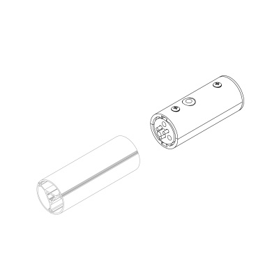 Заглушка ROUND-D36-360 BLACK с отверстием (Arlight, Металл) 050534 