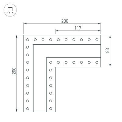 Угол SL-LINIA32-FANTOM (Arlight, Металл) 030097 