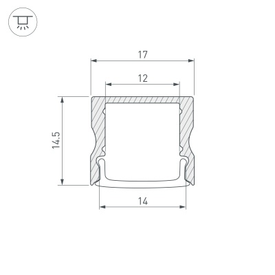 Профиль LINE-1715-2000 WHITE (Arlight, Алюминий) 044259(1) 