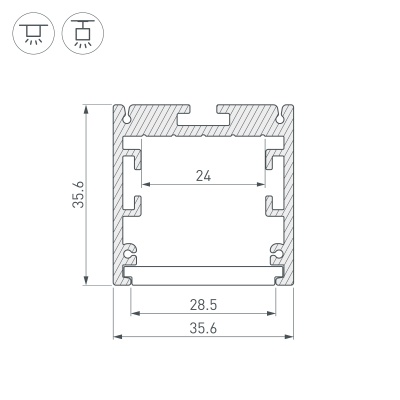 Профиль SL-ARC-3535-TWIST90L-400 WHITE (Arlight, Алюминий) 032681 