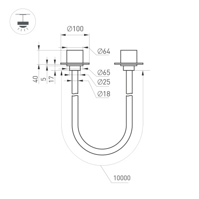 Светильник SP-TROPIC-BUILT-TRIMLESS-R18-L10000-110W Warm3000 (BK, 360 deg, 230V) (Arlight, IP20 Пластик, 3 года)
