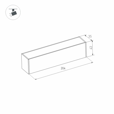 Светильник MAG-FLAT-45-L205-6W Day4000 (BK, 100 deg, 24V) (Arlight, IP20 Металл, 5 лет)