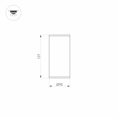 Светильник LGD-FORMA-SURFACE-R90-12W Warm3000 (WH, 44 deg, 230V) (Arlight, IP54 Металл, 3 года)