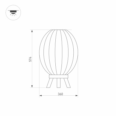Светильник LGD-PEARL-BOLL-H574-12W Warm3000 (GR, 164 deg, 230V) (Arlight, IP65 Металл, 3 года)