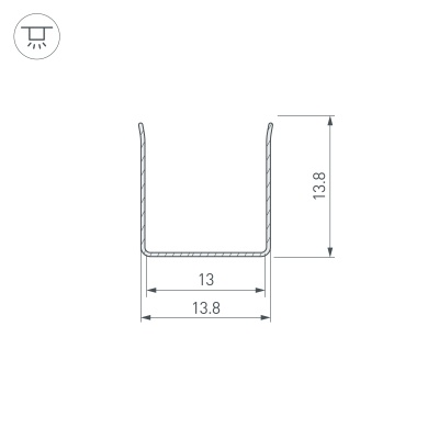 Профиль гибкий ARL-MOONLIGHT-1213-2x500  (Arlight, Металл) ARLIGHT Арт. 029419