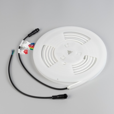 Лента герметичная WAVE-TOP-PU-H120-10x10mm 24V RGB (10 W/m, IP68, 3m, wire x1) (Arlight, Вывод боковой, 3 года) ARLIGHT Арт. 052639