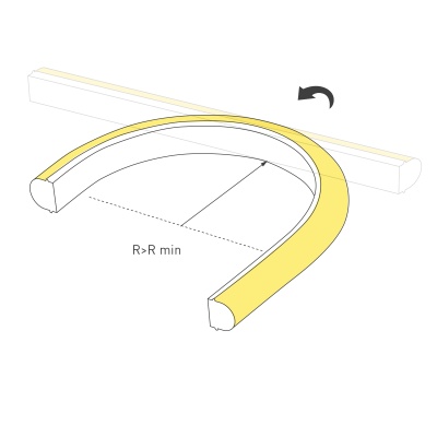 Светодиодная лента герметичная MOONLIGHT-TOP-A140-16x15mm 24V Day5000 (9.6 W/m, IP65, 2835, 5m, wire x1) (Arlight, Вывод вниз, 3 года)