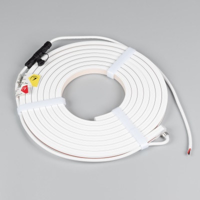 Светодиодная лента герметичная MOONLIGHT-TOP-X320-13x12mm 24V White6500 (5 W/m, IP67, sauna, 5m, wire x1) (Arlight, Вывод вниз, 3 года)