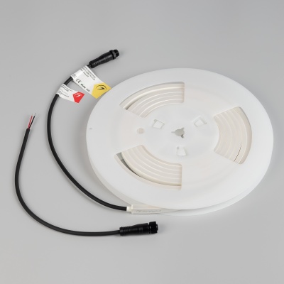 Светодиодная лента герметичная WAVE-SIDE-PU-A120-06x12mm 24V Day4000 (8 W/m, IP68, 3m, wire x1) (Arlight, Вывод прямой, 3 года)