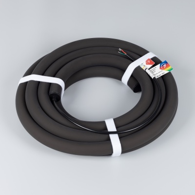Светодиодная лента герметичная SPI MOONLIGHT-BLACK-TOP-G180-D25mm 12V RGB-PX2 (21.6 W/m, IP65, 5m, wire x1) (Arlight, Вывод прямой, 3 года)