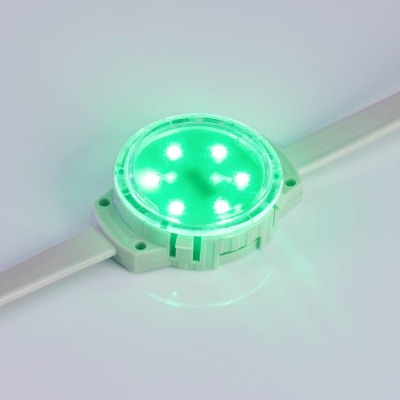 Модуль управляемый SOLEX-DMX-3535-6-24V RGB 120deg (D40x16mm, 1.5W, IP67) (Arlight, Пластик, 3 года) ARLIGHT Арт. 028882