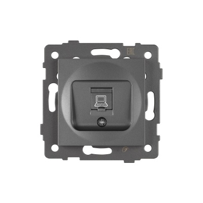 Механизм компьютерной розетки SCT-MPC1-PL-GR-V (RJ-45, CAT6) (Arlight, -)