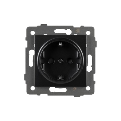 Механизм электрической розетки SCT-MEU1-PL-BK-V (250V, 16A) (Arlight, -)