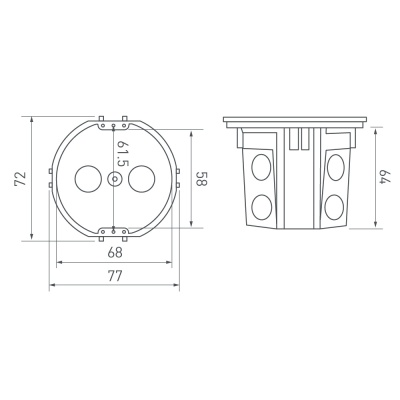 Монтажная коробка RMB-1S (Arlight, Пластик)