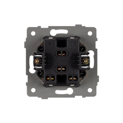 Механизм выключателя двухклавишный самовозвратный SWT-MKR2-PL-WH-V (250V, 10A) (Arlight, -)
