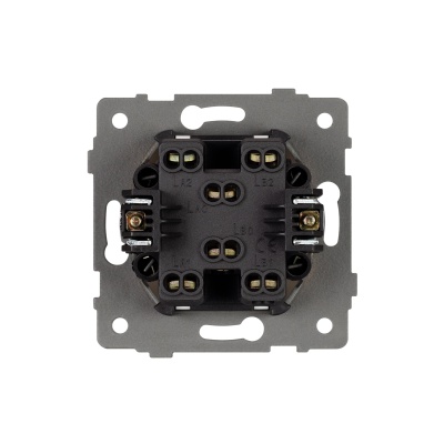 Механизм выключателя двухклавишный проходной SWT-MKP2-PL-GD-V (250V, 10A) (Arlight, -)
