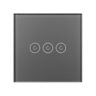 Выключатель сенсорный SWT-OMALI-S03-ZB-GR (250V, 10A, Zigbee) (Arlight, Стекло)