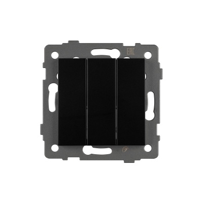 Механизм выключателя трехклавишный непроходной SWT-MK03-PL-BK-V (250V, 10A) (Arlight, -)