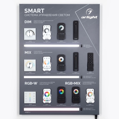 Стенд Системы Управления SMART 830x600mm (DB 3мм, пленка, лого, Arlight)