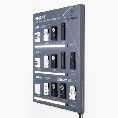 Стенд Системы Управления SMART 830x600mm (DB 3мм, пленка, лого, Arlight)