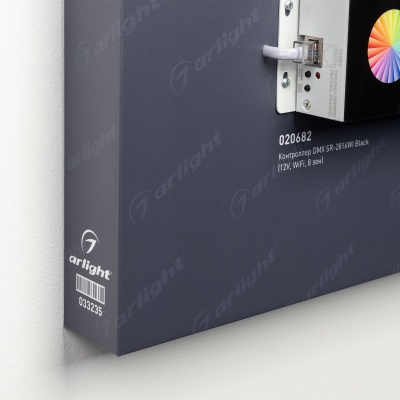 Стенд Управление светильниками DMX512 E34 1760x600mm (DB 3мм, пленка, лого, Arlight)