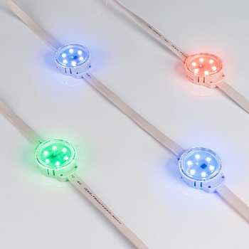 Модуль управляемый SOLEX-SPI-3535-6-24V RGB 120deg (D40x16mm, 1.5W, IP67) (Arlight, Пластик, 3 года)