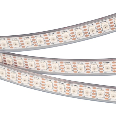Светодиодная лента SPI-5000P-RAM 12V RGB (5060, 100 LED/m, x1, AM, Arlight, Закрытый, IP66) ARLIGHT Арт. 028344