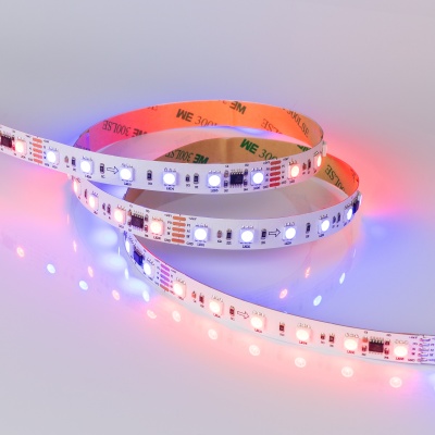Светодиодная лента DMX-5000-5060-60 24V Cx6 RGB (12mm, 14.4W/m, IP20, Arlight, Открытый, IP20) ARLIGHT Арт. 029435