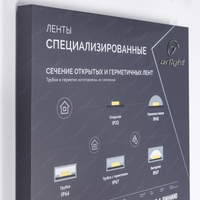 Стенд Ленты Специализированные RT-LUX-E3-1760x600mm (DB 3мм, пленка, подсветка, arlight)