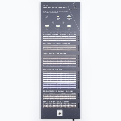 Стенд Ленты Специализированные RT-LUX-E3-1760x600mm (DB 3мм, пленка, подсветка, arlight)