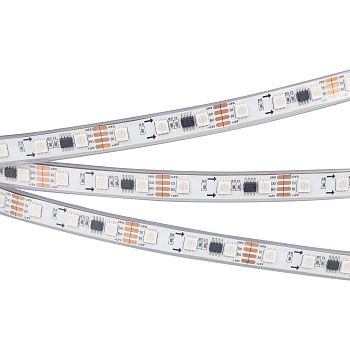 Светодиодная лента SPI-5000PGS-RAM-5060-60 12V Cx3 RGB-Auto (12mm, 12W/m, IP67, Arlight, Закрытый, IP67)