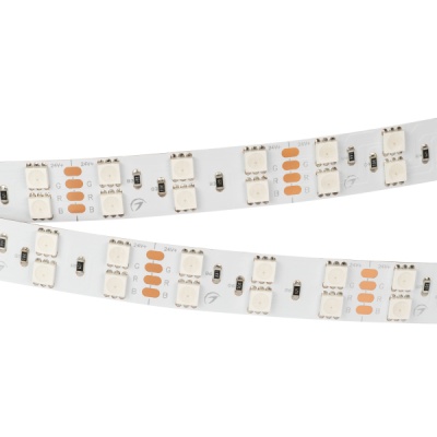 Лента RT 2-5000 24V RGB 2x2 (5060, 600 LED, LUX) (Arlight, 28.8 Вт/м, IP20)