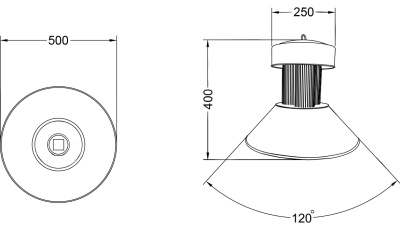 Светильник светодиодный серии LedNik Prom KOLOKOL 200 lense 120° 5000K D1