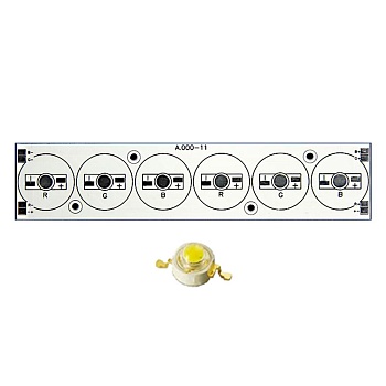 Плата 156x34-6E 2R-2G-2B Emitter (6x, 000-11, Turlens)