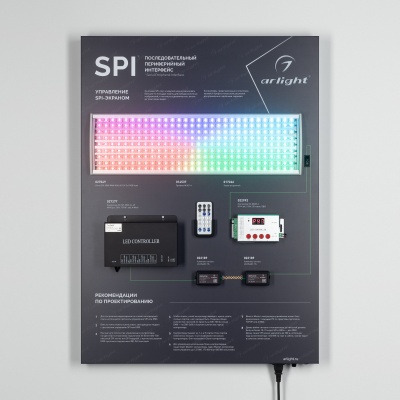 Стенд Системы Управления SPI 830x600mm (DB 3мм, пленка, лого) (Arlight, -)